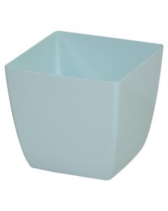 Square flower pot, SANTIAGO PASTEL, plastic, ice blue, 20x20xH17 cm