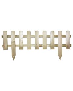 Treated wooden fence, 75x20/32 cm, natural color