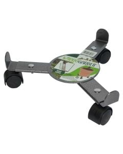 Round flower pot mover, metal, grey, Dia.25-35 xH7.5 cm