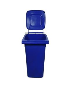 Garbage bin, 120 lt, plastic, blue, 55x50xH94 cm