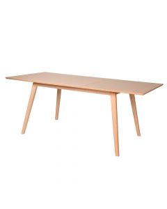 Tavolinë ngrënie, druri, natyrale, 150-190x90xH75 cm