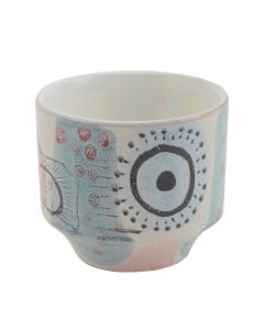 Flower pot, porcelain, colorful, Ø12.7 cm