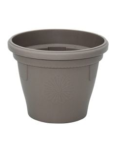 Vazo lulesh, rrethore, pp, kafe, Ø14 xH12.5 cm