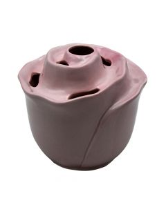 Decorative vase, porcelain, pink, Ø16 xH13.5 cm