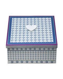 Gift box, 15x15x7 cm, metallic