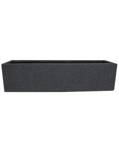Flower pot, Ivo, cement, black, 70x17xH17 cm