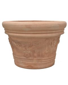 Flower pot, round, Girlanda, ceramic, terracota, Ø60 xH40 cm