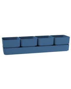 Flower pot, rectangular, plastic, denim, 48x12xH11 cm, 3 lt