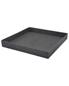 Flower pot saucer, square, plastic, granite, 40x40xH5.5 cm