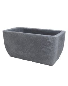 Vazo lulesh, drejtkëndore, plastike, gri guri, 72x42xH33.6 cm, 79 lt
