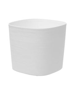 Flower pot, oval, plastic, white, 19x16.5xH17 cm, 3 lt