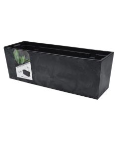 Flower pot, rectangular, Urbi Case W, plastic, anthracite, no saucer, 58x18xH19.5 cm