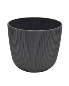 Flower pot, plastic, anthracite grey, Ø10 xH9 cm, 0.5 lt