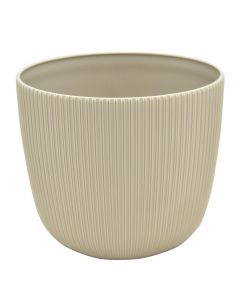 Flower pot, plastic, gray beige, Ø12 xH10.5 cm, 0.9 lt