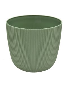 Flower pot, plastic, moss green, Ø12 xH10.5 cm, 0.9 lt