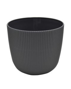 Flower pot, plastic, anthracite grey, Ø15 xH13 cm, 1.8 lt