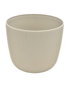 Flower pot, plastic, gray beige, Ø15 xH13 cm, 1.8 lt