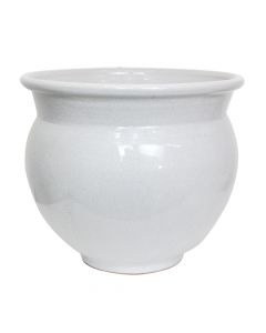 Vazo lulesh, qeramike, e bardhë, Ø40xH36 cm