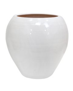 Vazo lulesh, qeramike, e bardhë, Ø40H37 cm
