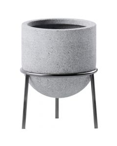 Vazo lulesh, Ziva, XXL, beton, gri, 60x60xH80 cm