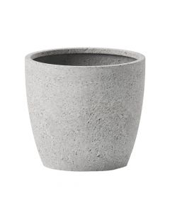 Vazo lulesh, Indra, L, beton, gri, 44x44xH40 cm