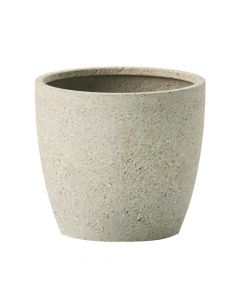 Vazo lulesh, Indra, L, beton, krem, 44x44xH40 cm