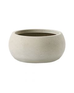 Vazo lulesh, Pan, L, beton, krem, 36x36xH20 cm