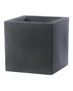 Vazo lulesh, Cubo Essential, katrore, plastike, antrasit, 30x30xH30 cm