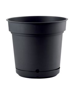 Flower pot, Hydral, round, plastic, anthracite, Ø23xH21 cm