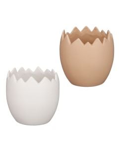 Vazo lulesh, Egg, qeramike, të ndryshme, Ø10.5xH10 cm