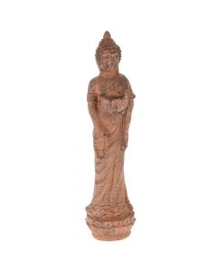 Decorative statue, Buddha, magnesium oxide, brown, 17x15.5xH60 cm
