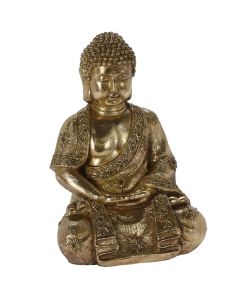 Decorative statue, Buddha, magnesium oxide, gold, 29.5x25xH42 cm
