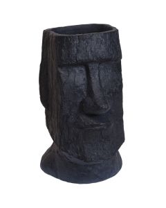Vazo lulesh, Moai, oksid magnezi, gri, 25x25.5xH43 cm