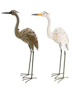 Garden decoration, Crane, metal, colorful, 48x19xH75 cm