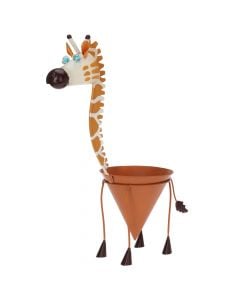 Flower pot, Giraffe, metal, colorful, 21.5x35xH58 cm
