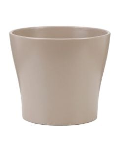 Flower pot, ceramic, taupe, Ø16.9xH14.5 cm