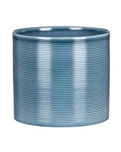 Flower pot, ceramic, blue, Ø16xH15 cm