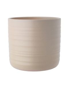 Flower pot, ceramic, beige, Ø19.6xH17.9 cm