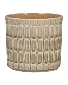 Flower pot, Luna, ceramic, light brown, Ø15.9xH14.6 cm
