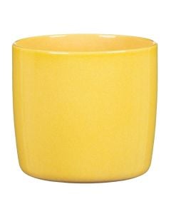 Vazo lulesh, Solare, qeramike, e verdhë, Ø17.6xH16 cm