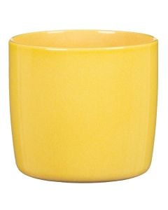 Flower pot, Solare, ceramic, yellow, Ø21.2xH19.3 cm