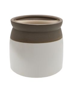 Flower pot, ceramic, brown, 18.5x18.5x16.5 cm
