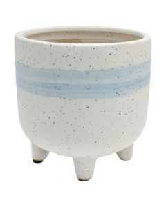 Flower pot, ceramic, blue, 15x15x14.5 cm
