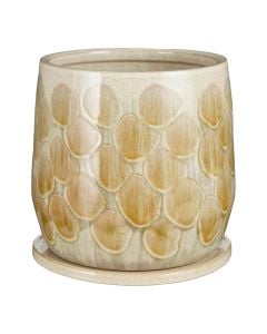 Vazo lulesh, Rosali, qeramike, kafe, Ø26.5xH26 cm