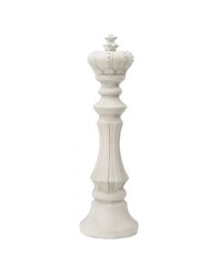 Garden decoration, Chess, polymagnesium, white, 26.5x26.5xH85 cm