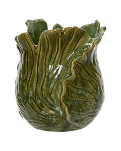 Flower pot, porcelain, green, 17x16xH20 cm