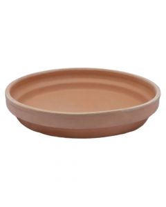 Saucer for flower pot, ceramic, terracotta, Ø16xH3 cm