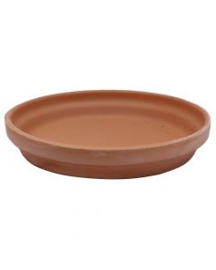 Saucer for flower pot, ceramic, terracotta, Ø21xH4 cm