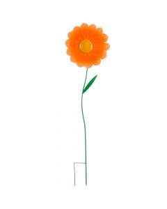 Dekorues kopshti, Flower, metalike, portokalli, 24xH86 cm