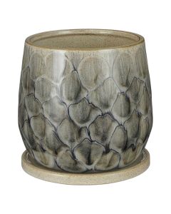 Flower pot, Rosali, ceramic, blue, Ø19xH18.5 cm